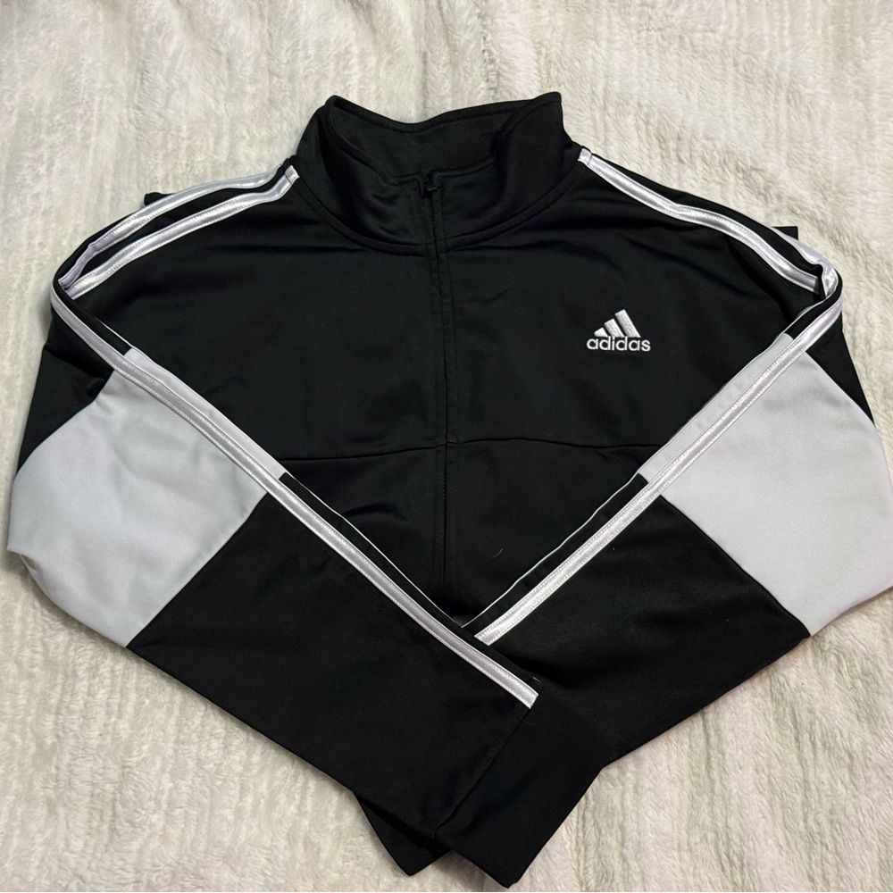 Adidas Black and White Track Jacket